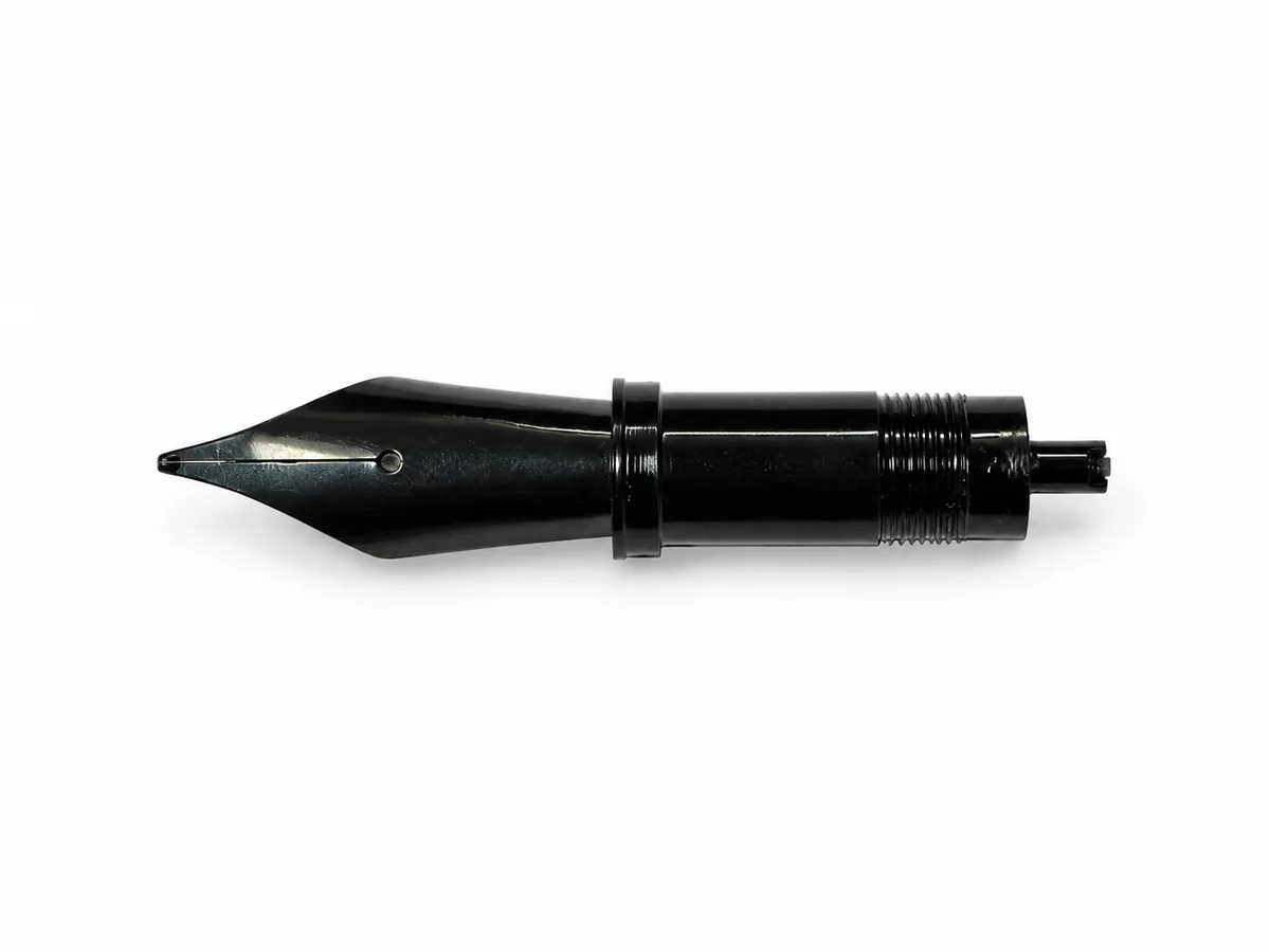 Jowo #6 Type 250 series fountain pen nib in sleek matte black finish showing slit and breather hole