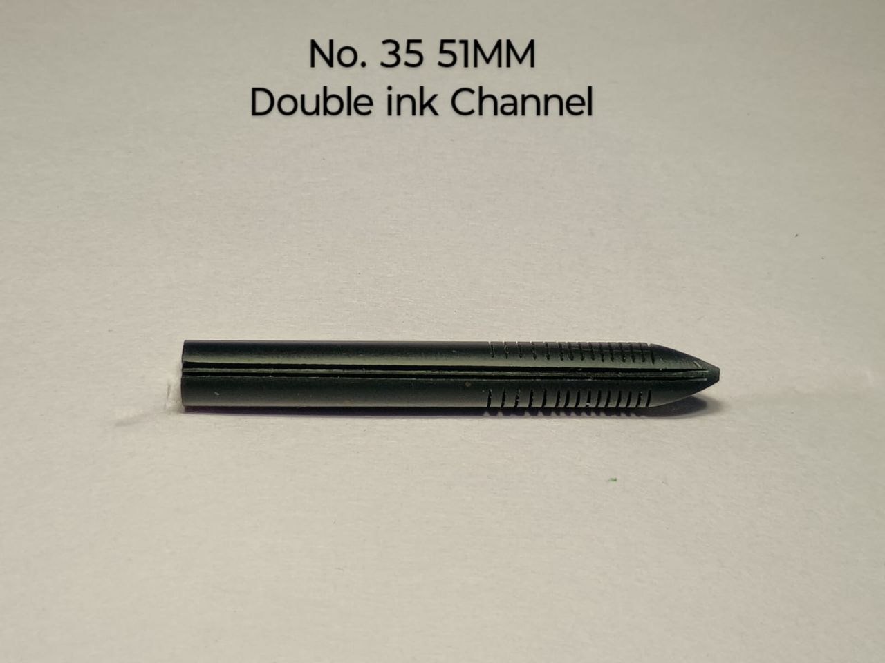 Ebonite Feed #35 - Double Channel (Premium) hand-cut ebonite fountain pen feed by RS Writing Instruments