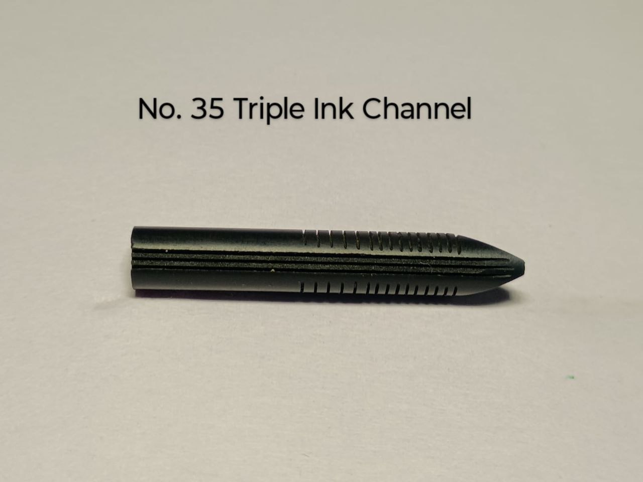 Ebonite Feed #35 - Music Flow Triple hand-cut ebonite fountain pen feed by RS Writing Instruments