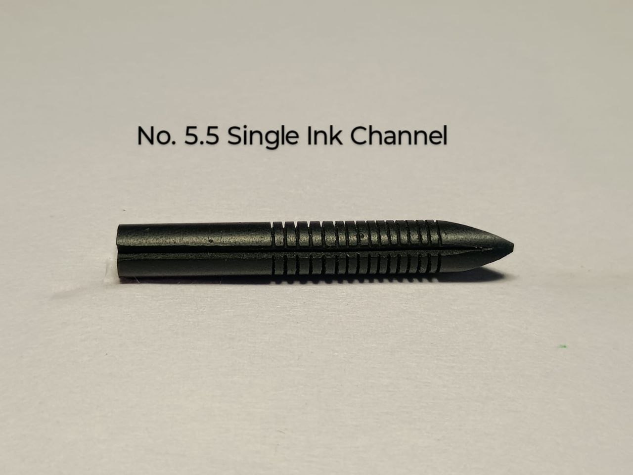 Ebonite Feed #5.5 - Single Channel hand-cut ebonite fountain pen feed by RS Writing Instruments
