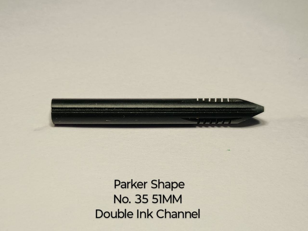 Ebonite Feed #35 (51mm) - Parker Double hand-cut ebonite fountain pen feed by RS Writing Instruments